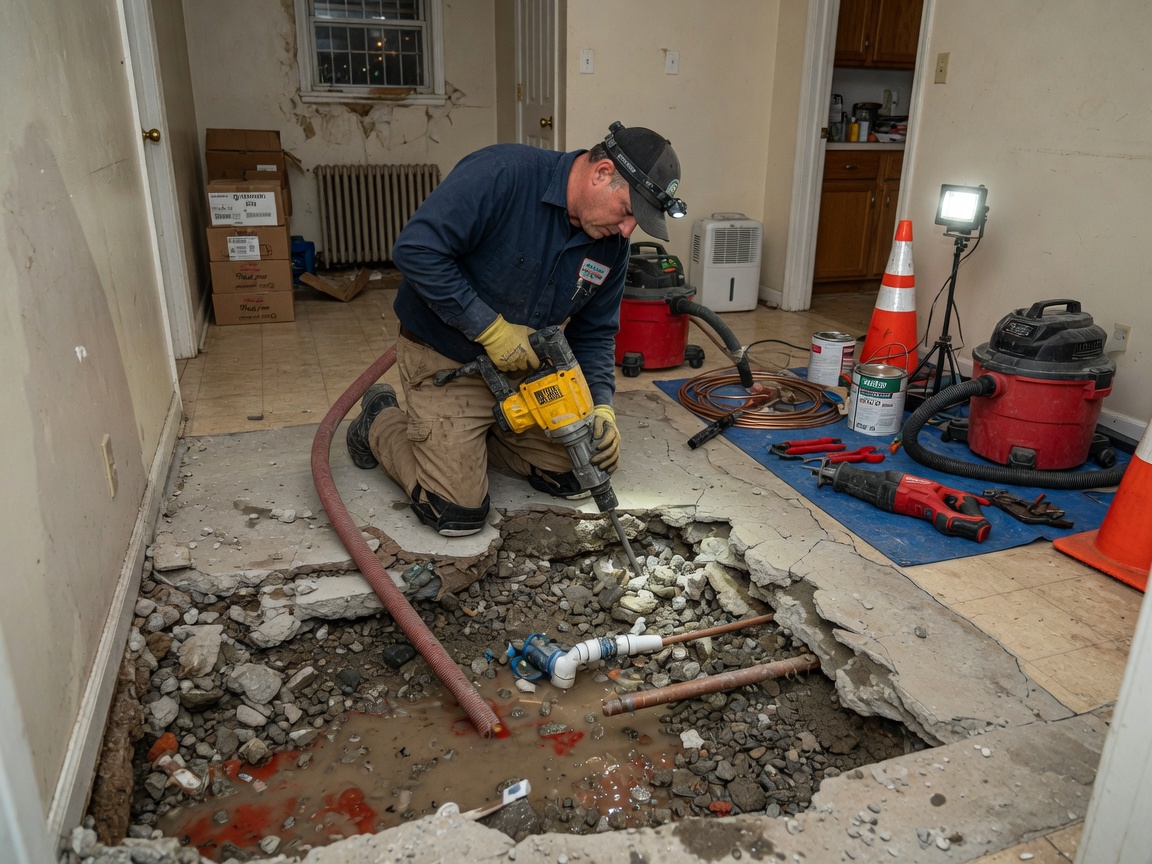 Slab Leak Repair in Mill Brook